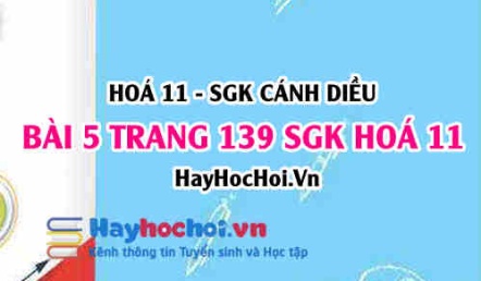 Bài 5 trang 139 SGK Hoá 11 Cánh diều